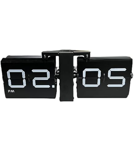 Amazon.co.jp: AZUMAYA フリップクロック ブラック CLK-118BK : ホーム